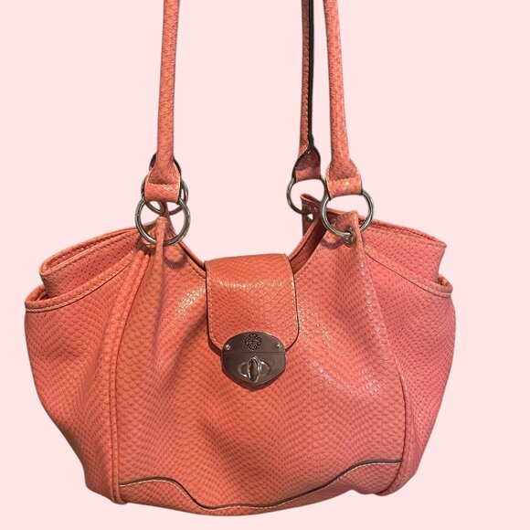 TREVISO LIZARD EMBOSSED SHOULDER BAG EUC - Picture 1 of 6
